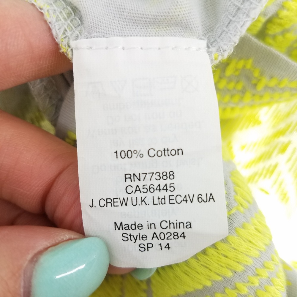 J. Crew Factory Embroidered Stripe Top - Picture 8 of 8